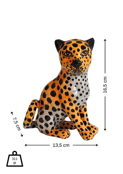Léopard en céramique