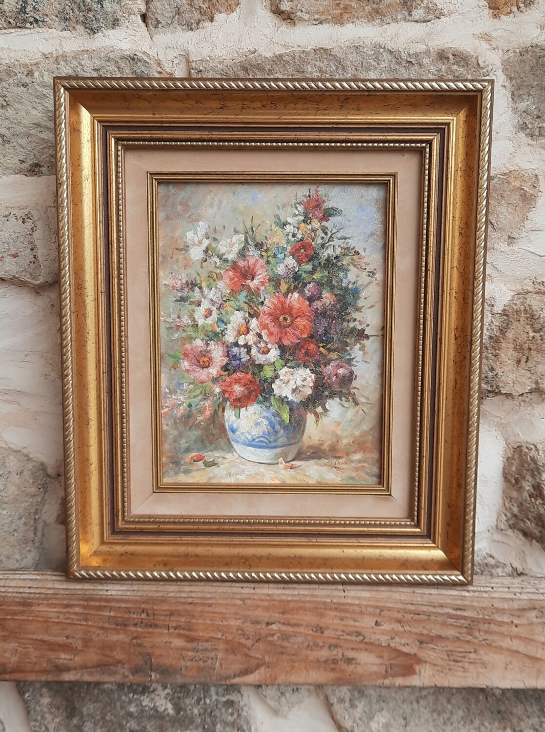 Tableau peinture bouquet de fleurs