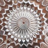 Decorative glass tray with round feet