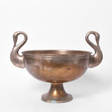 Vase with two swan-shaped handles, XXth c.