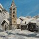 Oil on canvas mountain landscape Val d'Isère by P. de Fourran 1950
