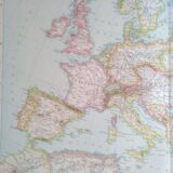 A geographical map from Atlas Richard Andrees year 1887 Europe Europa