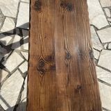 Brutalist wooden coffee table