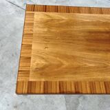 70s walnut marquetry coffee table