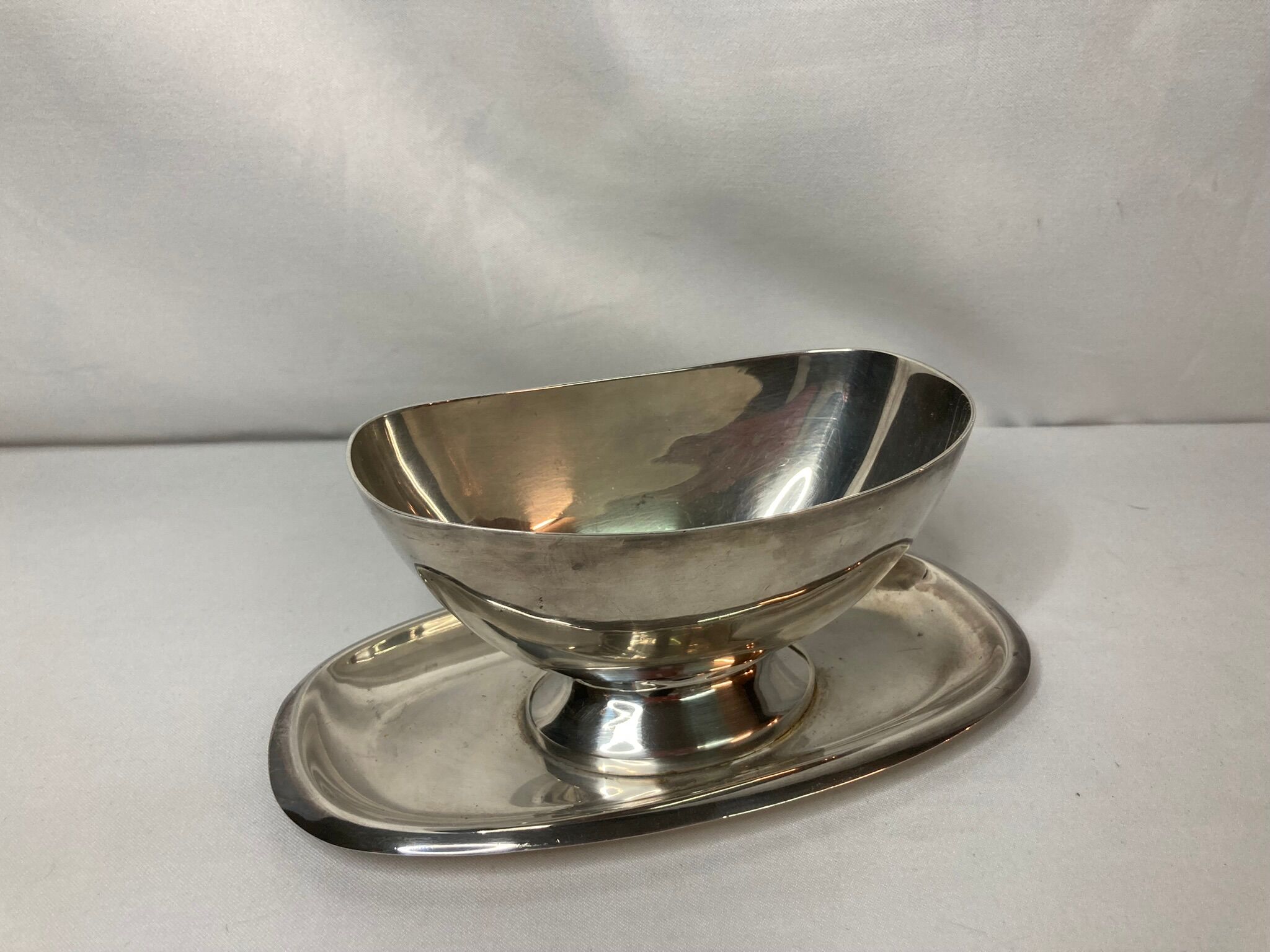 Silver metal saucière ercuis xxth