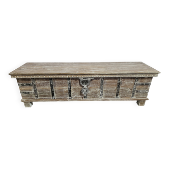 Banc - coffre en teck birman