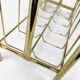 Graphic magazine holder in golden brass 70s