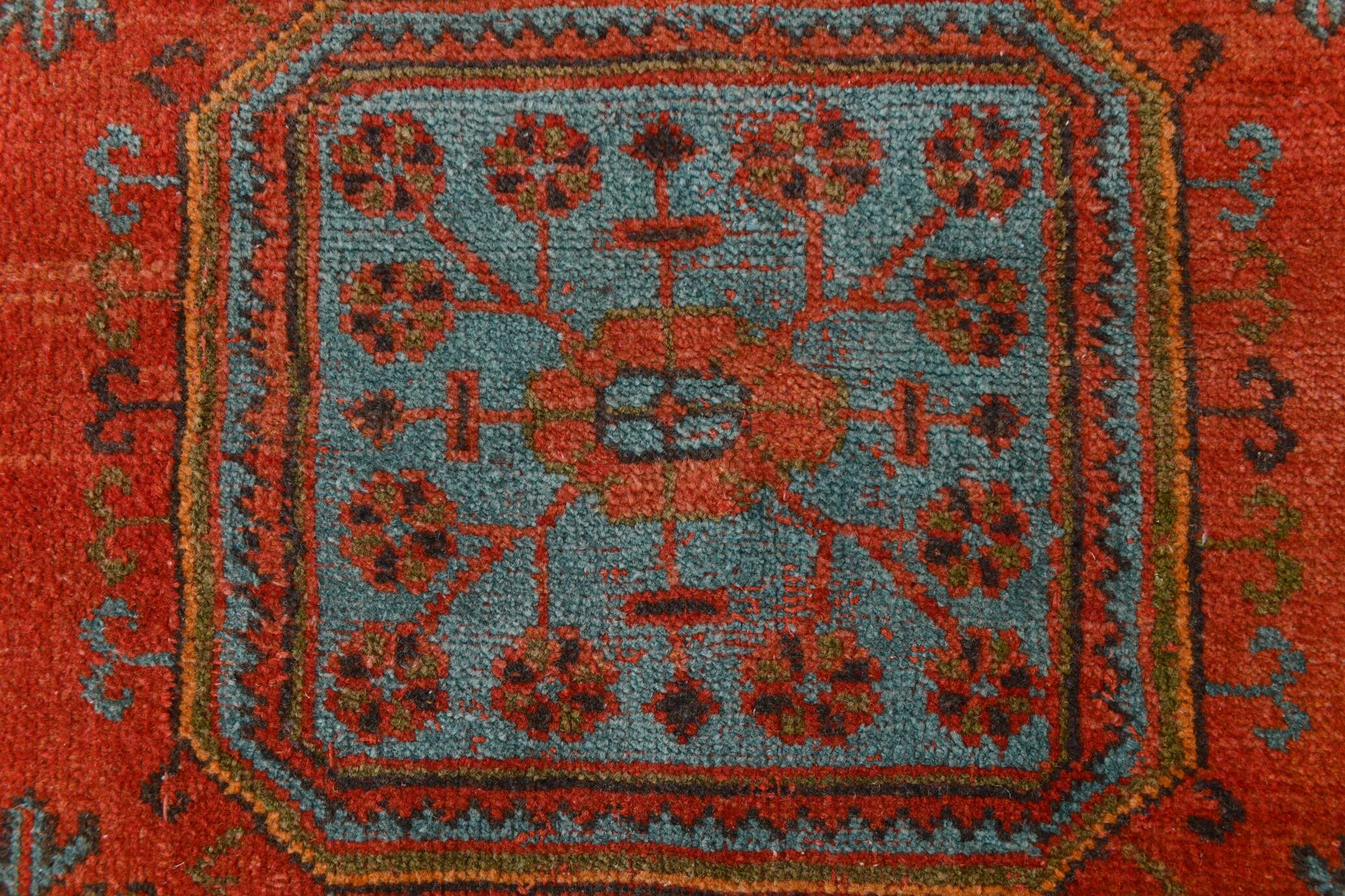 3x9 Pumpink Orange Vintage Turkish Runner Rug, 78x288Cm SK 23570