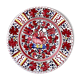 Wall plate by Deruta Etrusca, red rooster, Italian Majolica Pottery handpainted