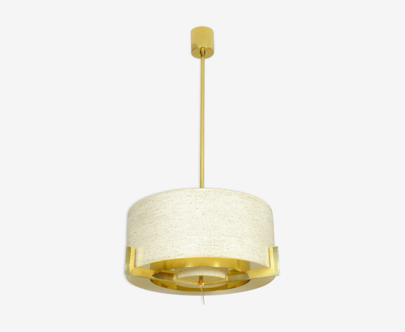 Lustre Kaiser Leuchten en laiton du milieu du siècle, Allemagne 1960
