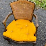Paire de fauteuils cannés de style Louis XV