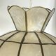 Paire de suspensions lustres en nacre capiz 1950