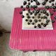 Commode rotin rose vintage