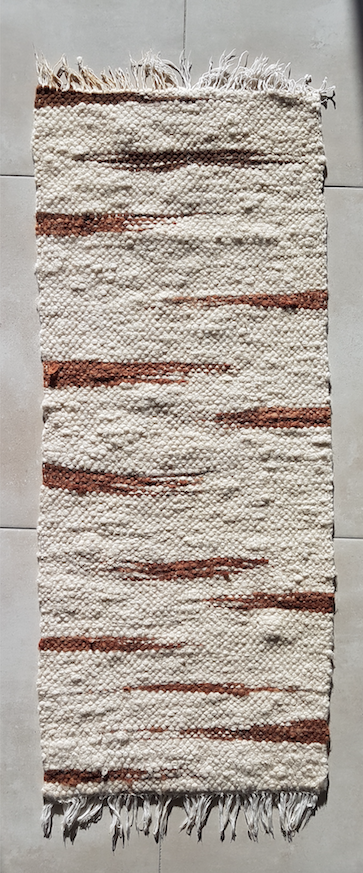 Vintage wool atisanal carpet