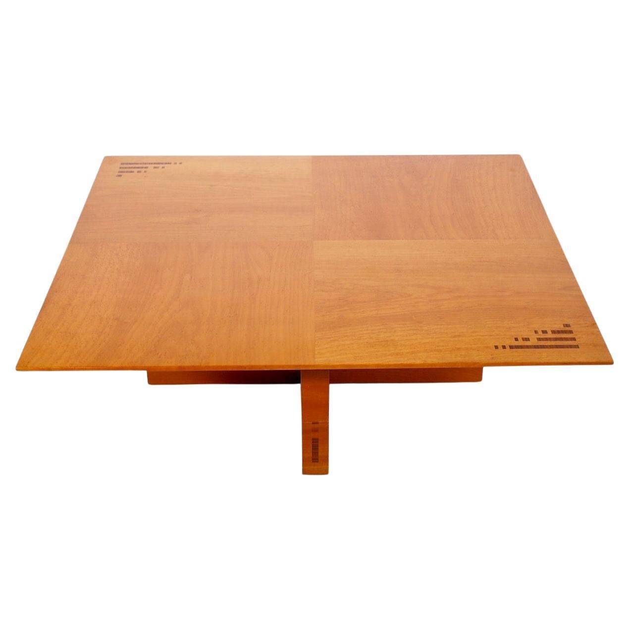 Walnut marquetry coffee table by Jaume Tresserra