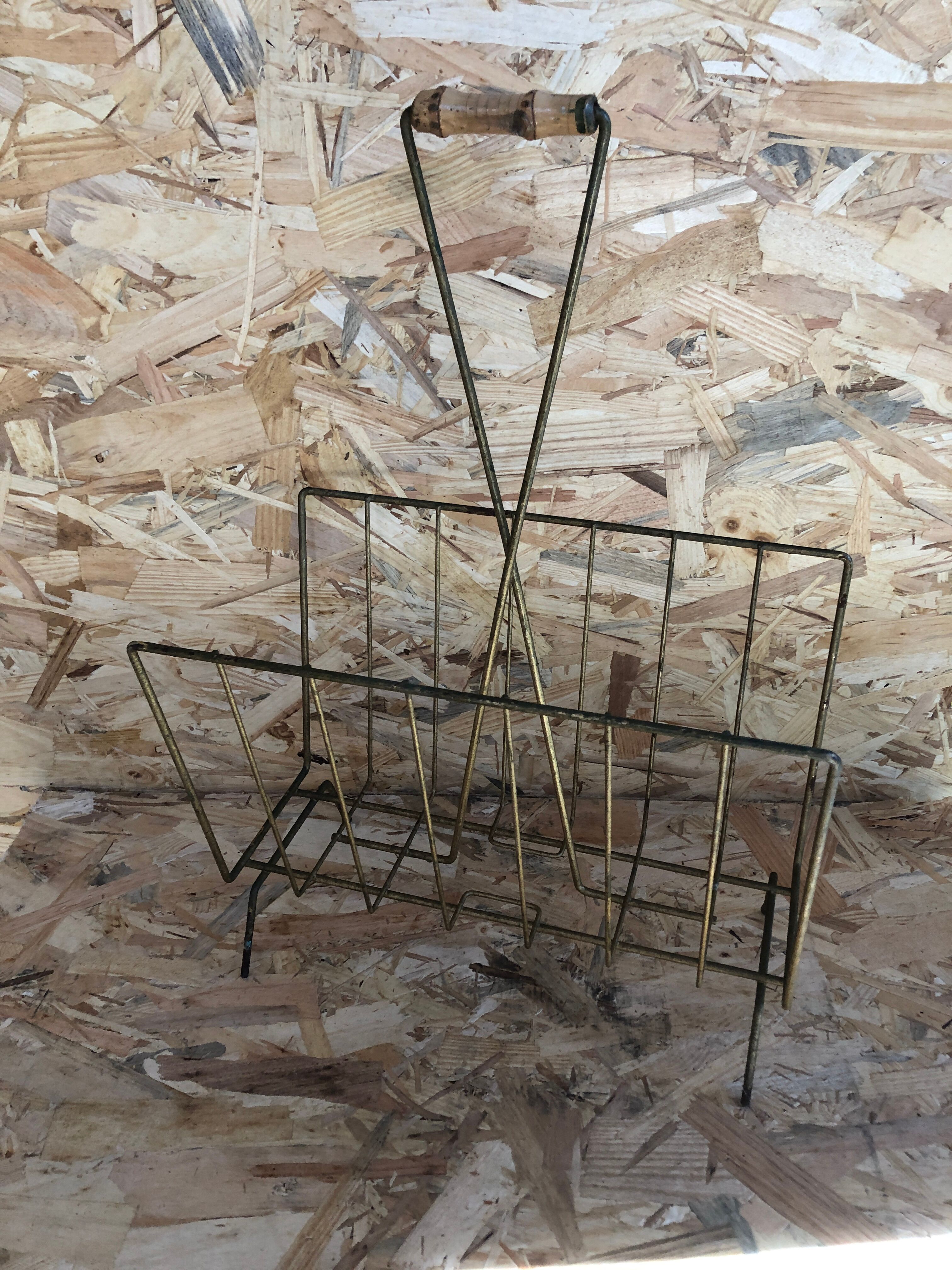 Door Reviews Old 70s Metal Gold + Bamboo Handle Vintage Sofa End