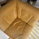 Chauffeuse d'angle Jacques Charpentier en cuir Camel