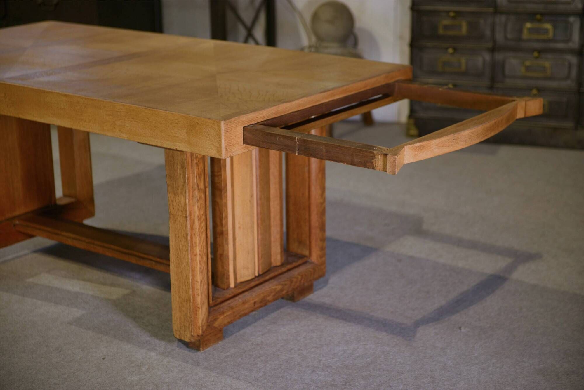 Table art déco en chêne par Léon et Maurice Jallot 1940’s