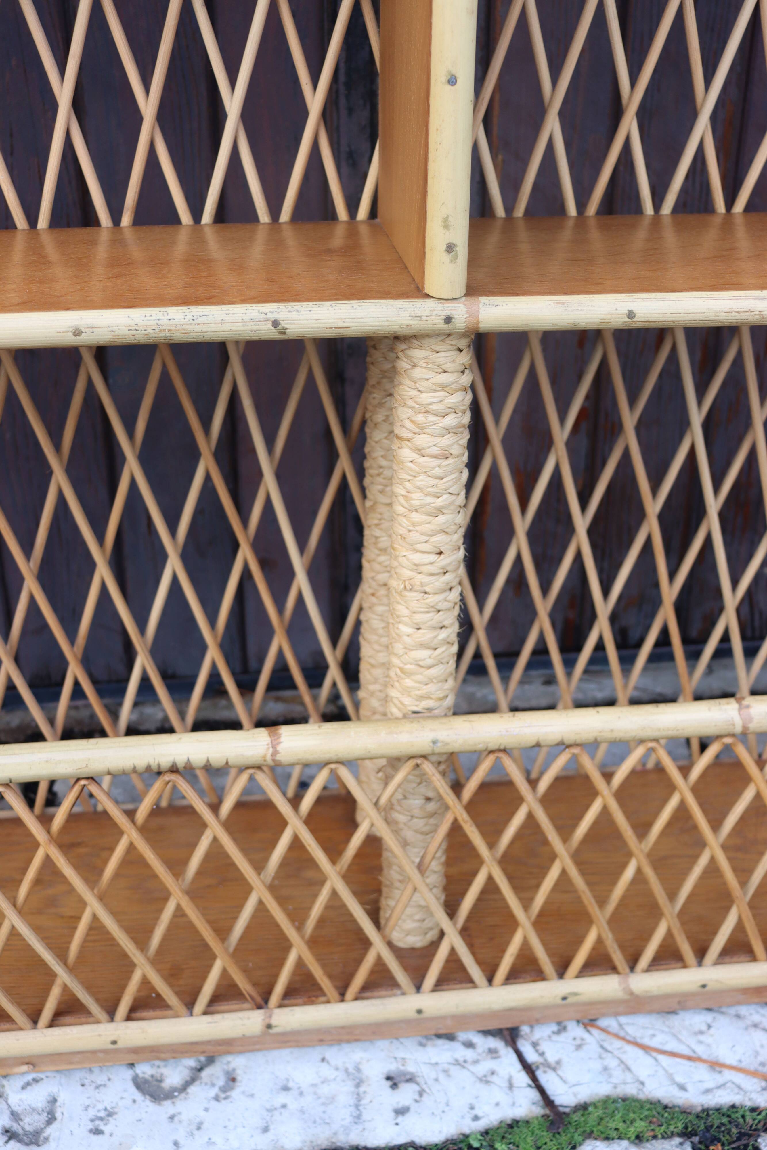 Large rattan bookcase