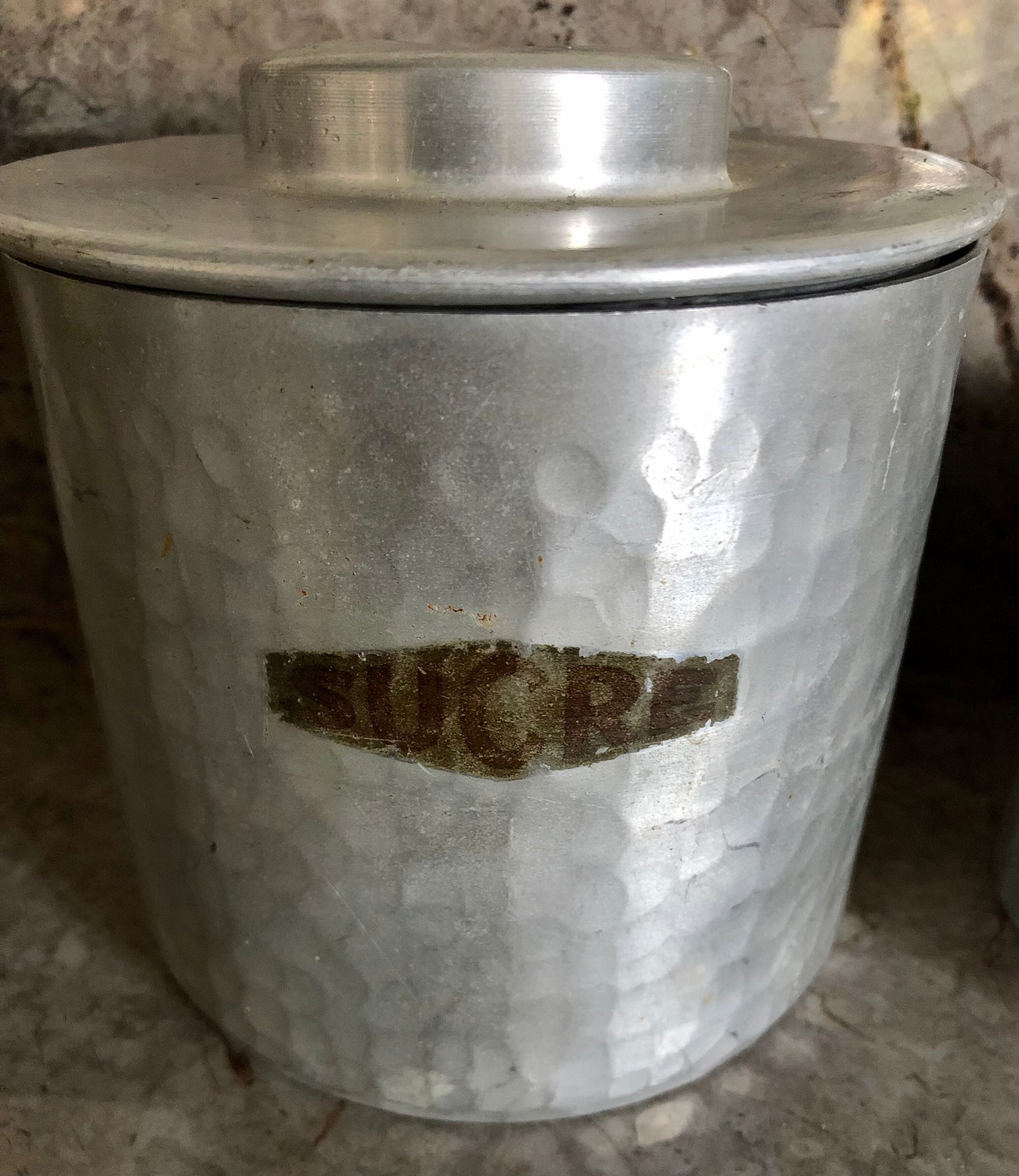 Hammered metal kitchen boxes series