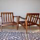 Pair of Scandinavian vintage teak armchairs by Arne Wahl Iversen for Komfort, Denmark, 60s