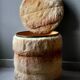 Cylindrical storage pouffe in faux fur 1970