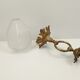 Vintage chandelier in brass and glass