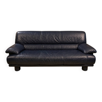Leather sofa Nicoletti Salotti Italy Circa 1980