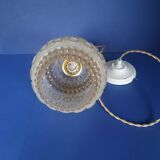Vintage 50s French portable pendant lamps - newly electrified