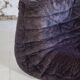 Togo aubergine corner armchair by Michel Ducaroy for Ligne Roset