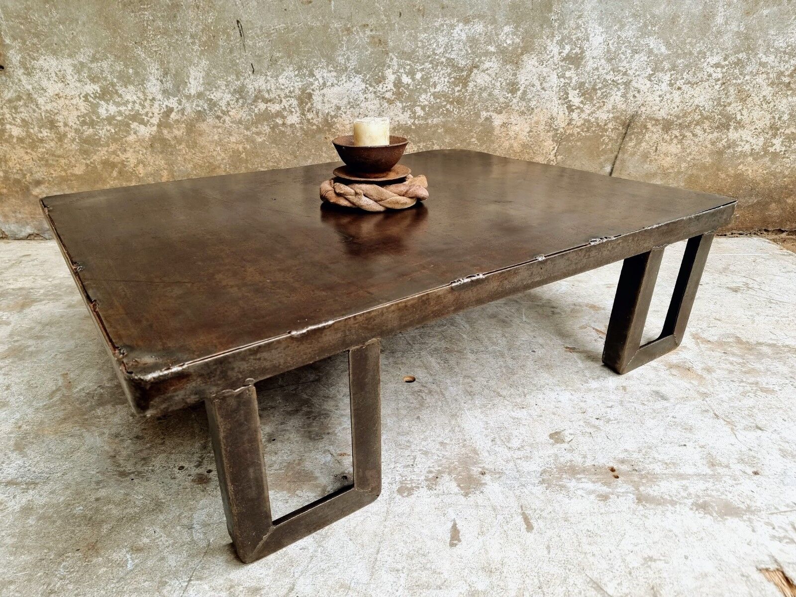 Industrial coffee table pallet table blank steel