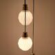 Origami white opaline three-light pendant light