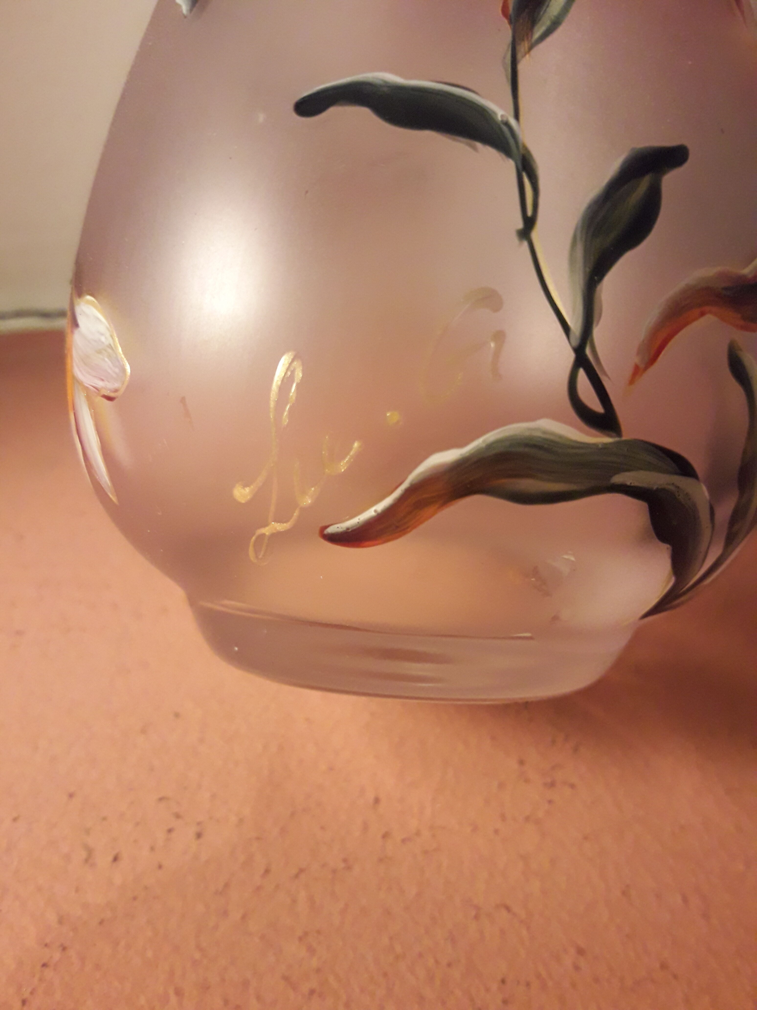 Opaque glass vase