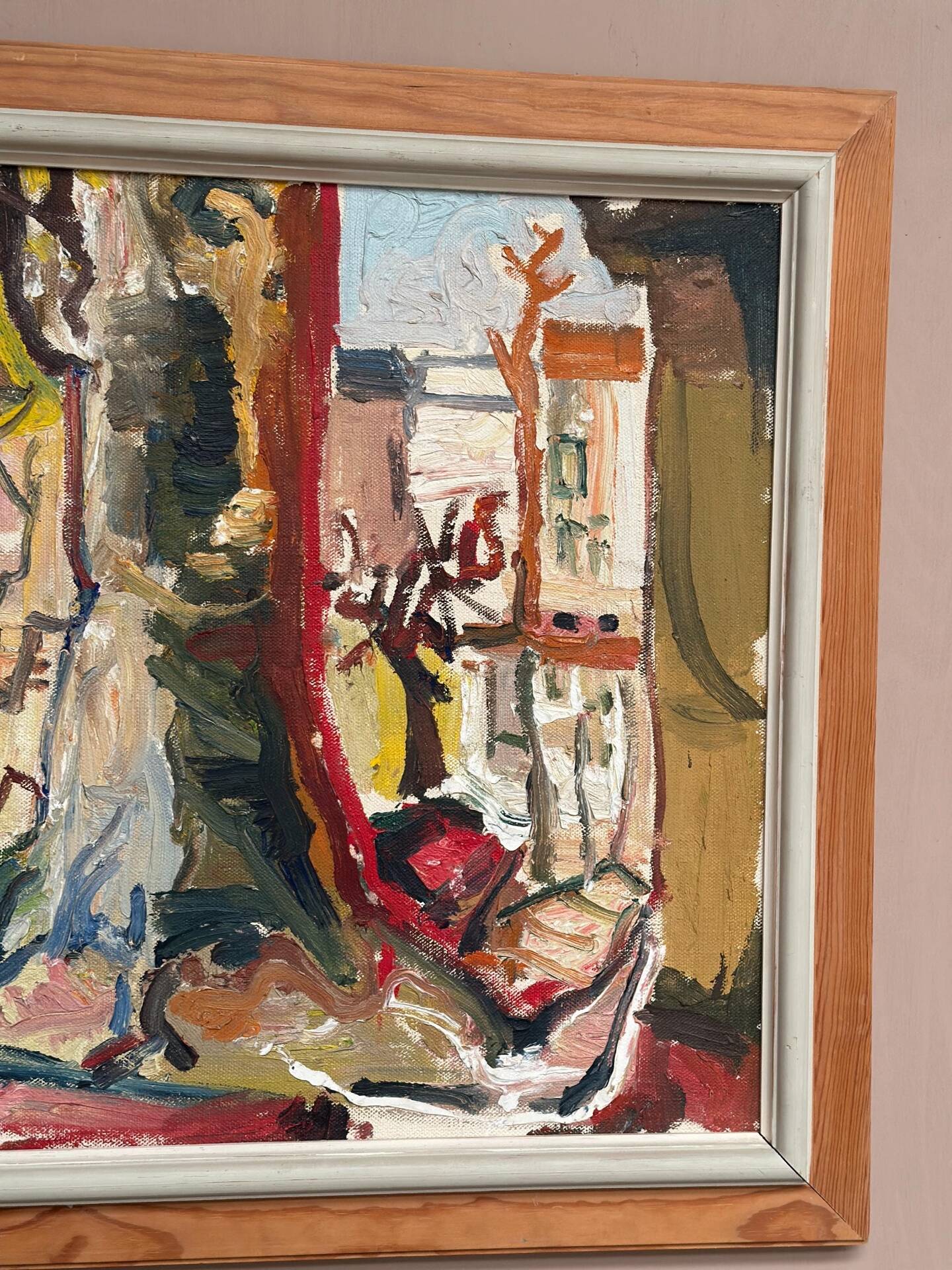 Original Swedish Oil On Panel – Paris (1964) – Olle Blomberg