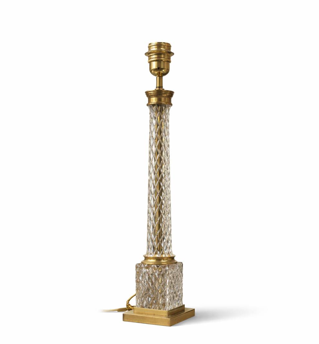 Vintage lamp in crystal and brass
