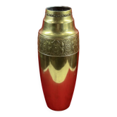 Dinanderie - Grand Art Deco Vase brass 40 cm