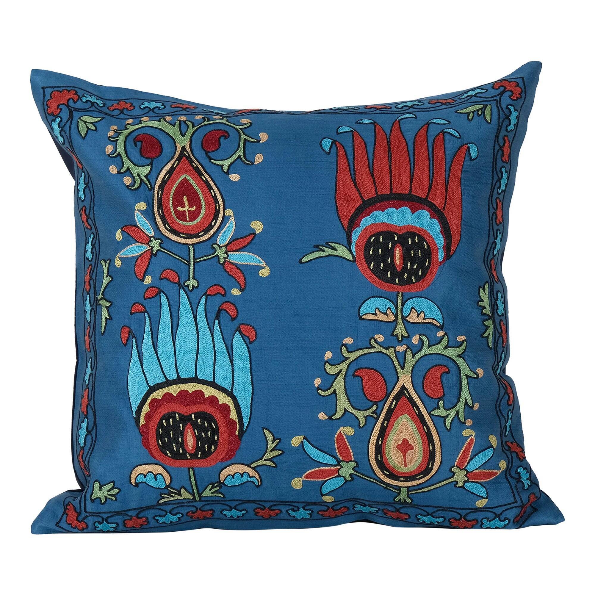 Vintage embroidered cushion cover 51x51 cm