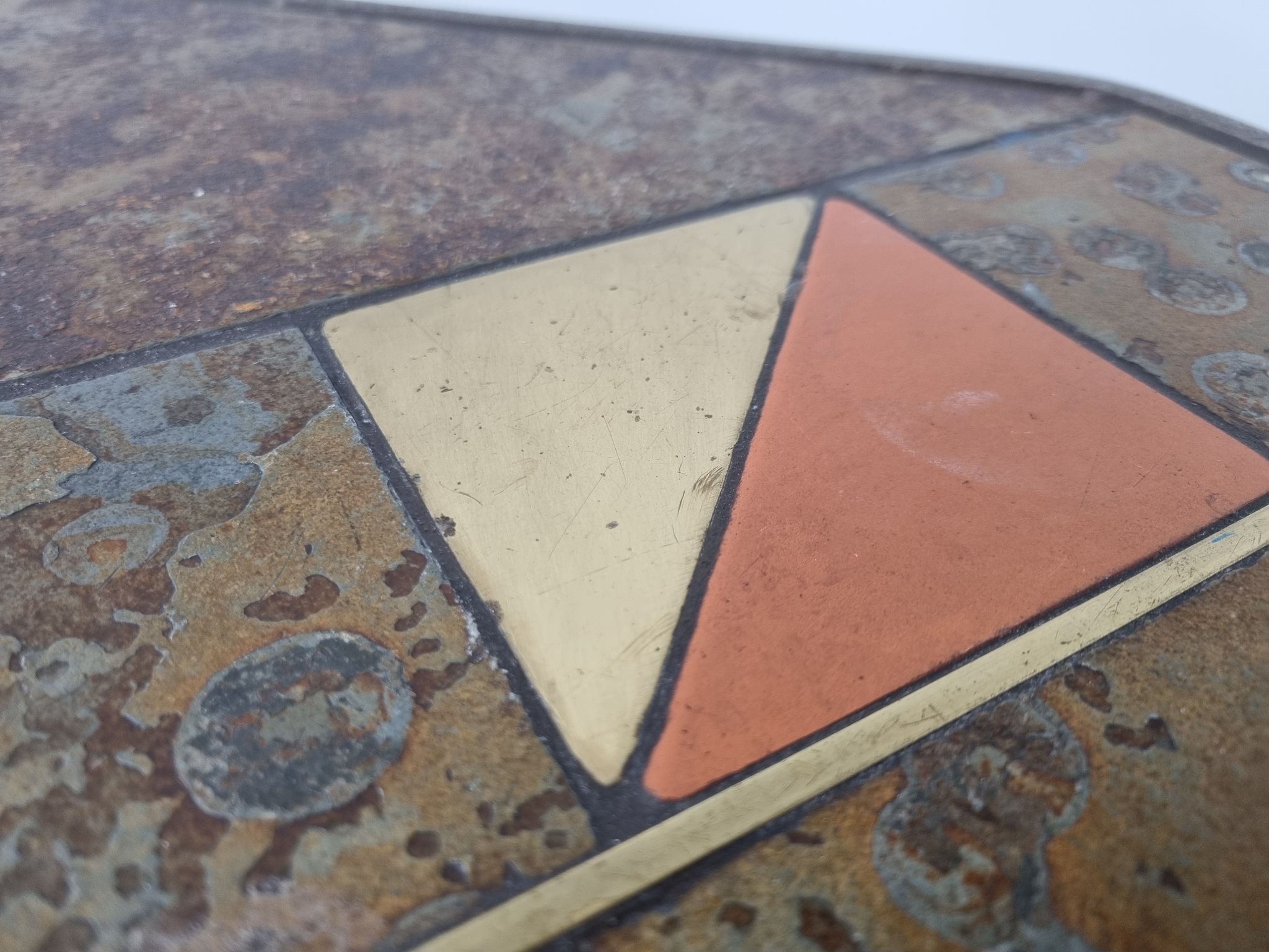 Table basse en ardoise brutaliste, années 1970