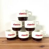 Viandox cups - vintage - 70s - perfect condition