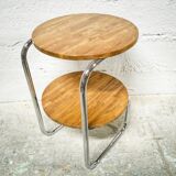 Double chrome harness wood tray