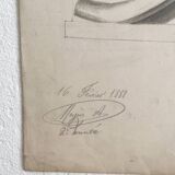 Old academic drawing ornament classical architecture late 19th century