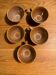 Set of 5 vintage stoneware mugs