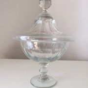 Ancienne bonbonnière, drageoir en cristal de style Baccarat