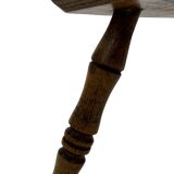 Vintage stool side table minimalistic in oak