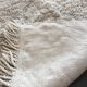 Vintage Off White Diamond Shapes Cotton Rug Scandinavian Midcentury Berber Style