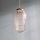 Art Deco pendant light in faceted satin glass, 1920s-30s