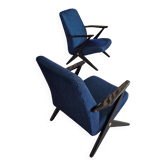 Pair of 1950s Easy Chairs by Bengt Ruda for Nordiska Kompagniet, Sweden
