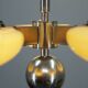 Exceptional Art Deco Functionalist Nickel-Plated Chandelier, 1930s