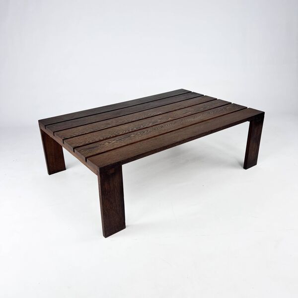 Table basse en wengé hollandaise du milieu du siècle, années 1960