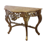 carved wood console